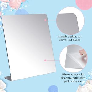 Counter Top <strong>Mirror</strong> <strong>Freestanding</strong> <strong>Mirror</strong> Single Sided Acrylic Desk <strong>Mirror</strong> for Tabletop Bedroom, Office, <strong>Bathroom</strong>, Dorm, Home - Product Image 3