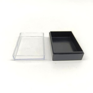 Caja de almacenamiento de monedas transparente, venta al por mayor, PS, cuadrada, con tapas - Product Image 4