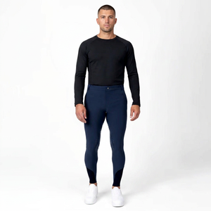 Pantalon d'équitation slim fit en coton respirant et durable pour homme – Vente en gros, directement de l'usine, stock en vrac pour équitation - Product Image 1