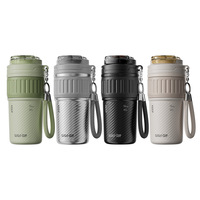 Thermos isotherme en acier inoxydable 304, portable, multi-usage, avec poignée et sangle de transport, cadeau idéal pour les anniversaires