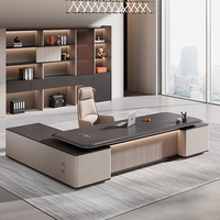 Bureau de direction minimaliste moderne, mobilier de bureau complet Bureau au design moderne Ensemble table et chaises de bureau moderne de luxe