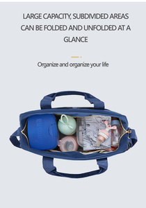 Sac à langer multifonctionnel pour maman, sac de voyage, sac à main tendance, imperméable, grande capacité, sac à langer pour bébé 4 pièces - Product Image 3
