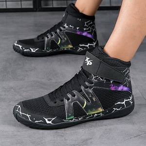 Zapatillas de Lucha Libre Personalizadas de PU con Malla, Diseño Profesional, para Entrenamiento de Fisicoculturismo, Gimnasio, Boxeo, para Hombre, Verano - Product Image 2