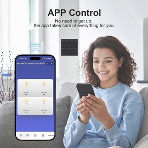 สวิตช์ไฟติดผนังแบบกดปุ่ม Manhot WIFI DIY 6/8 ช่อง พร้อมหน้าจอแสดงผลขนาดใหญ่ ใช้งานร่วมกับ SmartThings, Google Home และ <span class=keywords><strong>Alexa</strong></span> ได้ - Product Image 3