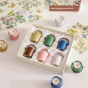 Bougie d'aromathérapie artisanale haut de gamme en cire de soja, parfum fruité, coffret cadeau, diffuseur d'ambiance intérieur, décoration, <span class=keywords><strong>anniversaire</strong></span> - Product Image 5