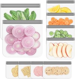 HuamaohengchunReusable Gallon <b>Storage</b> Bags, 10 Pack Dishwasher Safe Silicone Food <b>Storage</b> Bagsfor Marinate Meats, Sandwich - Product Image 2