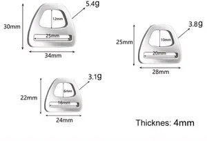 Uckles-collar triangular de aluminio para perro, hebilla de metal ajustable