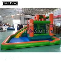 Saut de princesse gonflable pour enfants, château gonflable combiné avec piscine