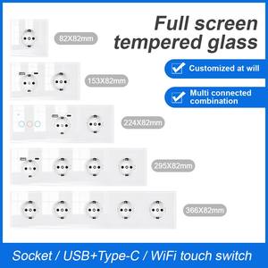Prise de charge de style européen SRAN, norme allemande, <span class=keywords><strong>prix</strong></span> de gros, prise européenne multi-positions pour la maison/le bureau, panneau en verre plein écran - Product Image 2