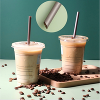 Pailles à boire compostables en café moulu, sans PFAS, sans BPA, écologiques, taille, longueur et diamètre personnalisables pour cafés, bubble tea, fêtes