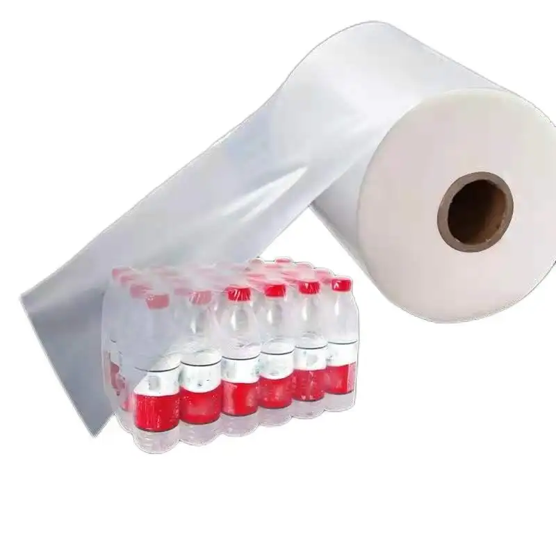 Customised PE Plastic Films Printable Hot Shrink Wrap Packing Heat Shrinkable Shrink Film Roll for Plastic Bottles Mineral Water