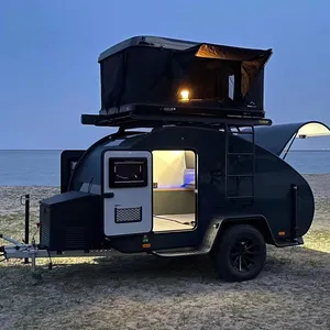 D2C sell NJSTAR RV high quality lightweight small size aluminum teardrop camper trailer