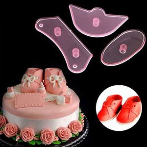 Lixsun Ensemble de 3 outils de décoration de gâteaux en forme de chaussures pour enfants et bébés, outils de modelage de fondant, décoration de gâteaux, biscuits, emporte-pièces - Product Image 2