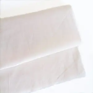 Pabrik kualitas tinggi grosir kustom berat 100% katun putih diputihkan bahan tekstil tenun Hotel seprai kain dalam gulungan