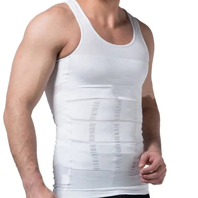 2022 KSY Men's Tank Tops Body Shaper Slimming Shirt Elastic Sculpting Vest Slimming Body Shapewear Corset Vest