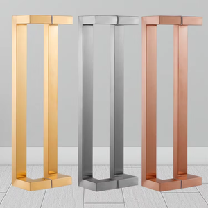 गर्म बिक्री डबल घुमावदार वर्ग ट्यूब काले गुलाब सोना लकड़ी के कार्यालय द्वार आधुनिक स्टेनलेस स्टील ग्लास दरवाजा हैंडल - Product Image 1