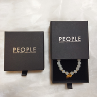 Boîte cadeau de luxe personnalisée avec logo, en carton coulissant, avec revêtement UV, gaufrage et doublure en éponge (Boîte d'emballage pour bijoux)