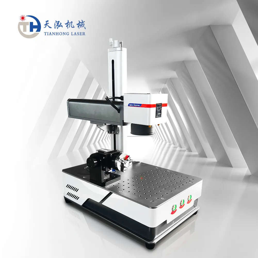 Factory Price Compact Fiber Laser Marking Machine For Metal Jewelry Plastic Mirror