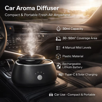 Mini Diffuseur d'Huiles Essentielles Sans Eau en Plastique, Portable, Alimenté par Batterie, Silencieux, Désodorisant pour la Maison, l'Extérieur et la Voiture