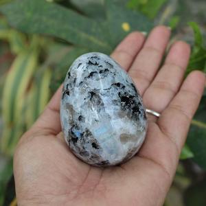 Huevo de Piedra Lunar Arcoíris Natural de Alta Calidad para Decoración del Hogar, Regalos de Pascua, Marca CrystalHola, Venta al Por Mayor - Product Image 2