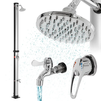 Douche solaire de jardin 2024 20L 100% énergie solaire, colonne de douche pour piscine, plage de sable, bord de mer, cour
