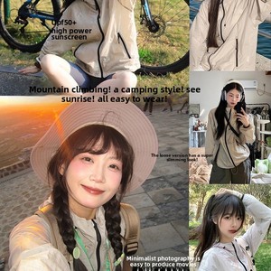 Chaqueta Ligera y Transpirable con Protección UV para Mujer, Estilo Luo Tuo, para Deportes al Aire Libre, Abrigo Protector Solar - Product Image 3