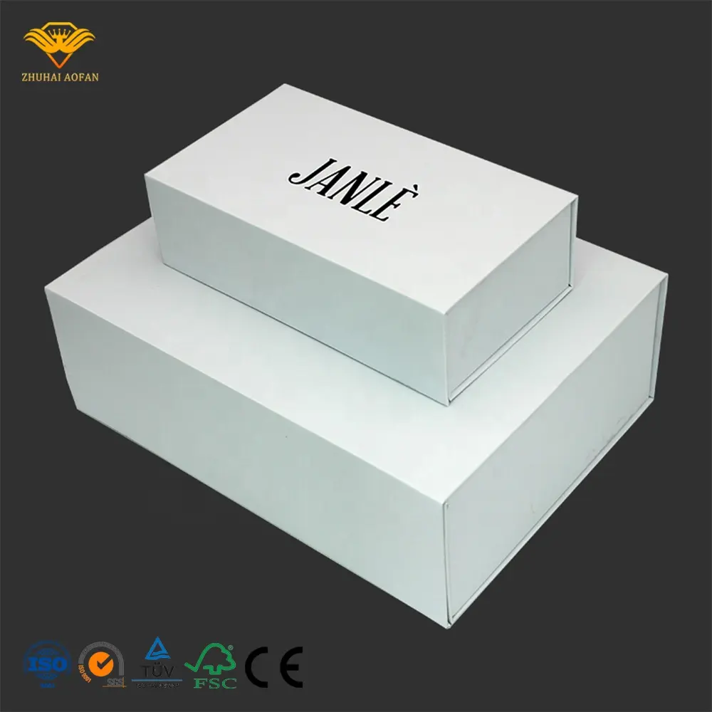 Contenitore di regalo magnetico di lusso della piccola scatola di carta pieghevole bianca su ordinazione amichevole di Eco