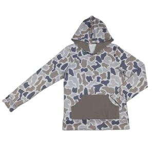 BT1471 RTS Western Grey Cartoon Print 100% Cotton Spring Digital Printing 2 Pcs Adult Men's Hoodie T-<b>Shirt</b> - Product Image 1