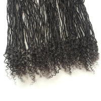 KAMA, venta al por mayor, 100%, extensiones de cabello humano Remy brasileño, extensiones de Rastas, extensión de enclavamiento, Microlocs de cabello humano con extremos rizados
