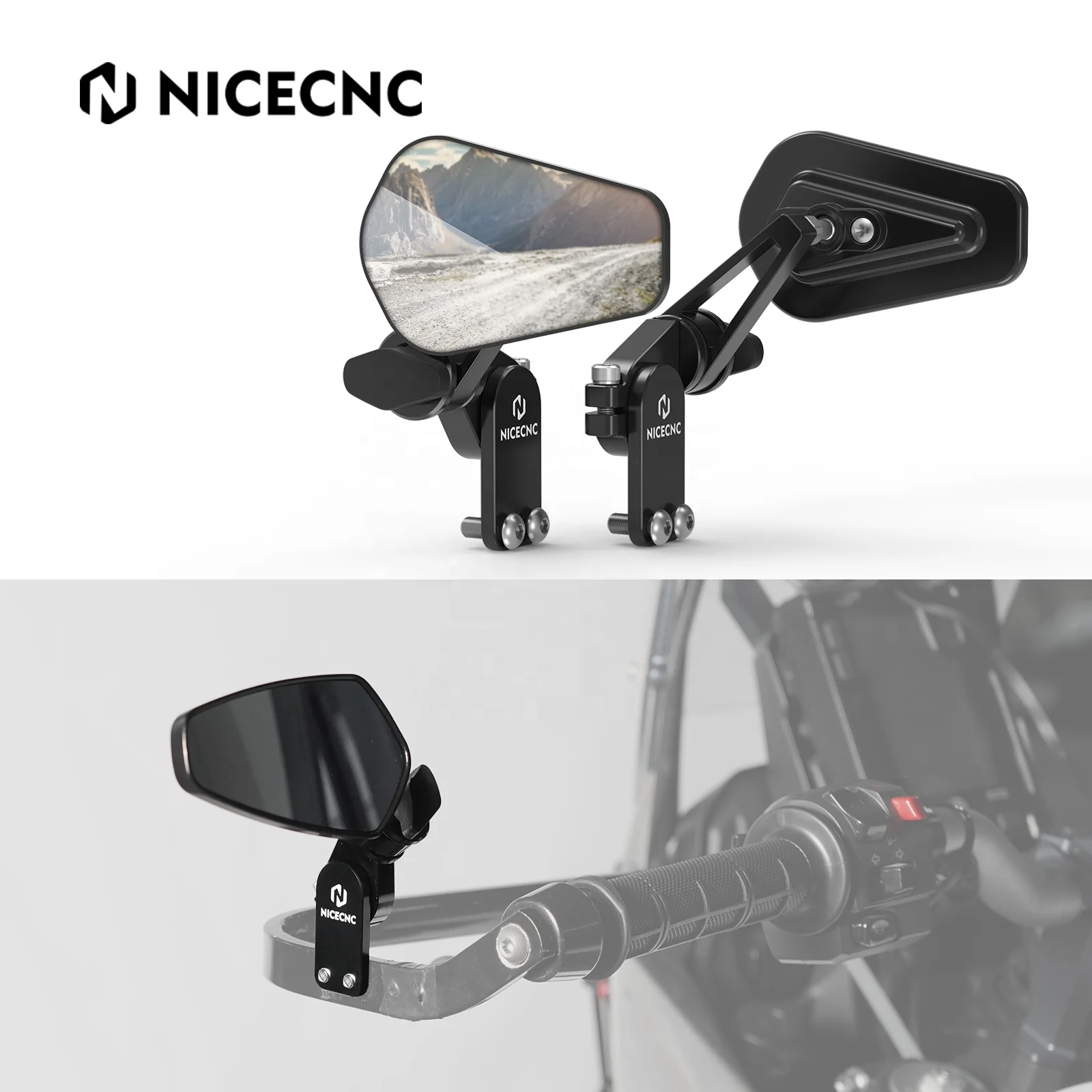 NiceCNCユニバーサルクイックフリップミラーマウントリアビュー