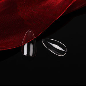 <span class=keywords><strong>Uñas</strong></span> Acrílicas <span class=keywords><strong>Transparentes</strong></span> Medianas con Diseño de Almendras, Puntas de <span class=keywords><strong>Uñas</strong></span> Acrílicas con Base de Esmalte Transparente - Product Image 5