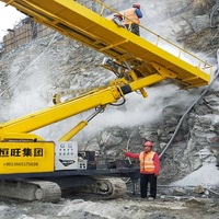 Foreuse de stabilisation de talus par clouage automatique du sol avec banc horizontal, alimentée au diesel