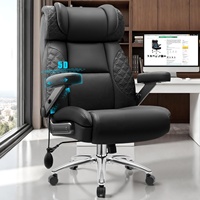 Chaise de bureau moderne haut de gamme, grande et haute, inclinable, avec accoudoirs 5D réglables, capacité 500 lbs, fini les maux de dos après de longues heures au bureau