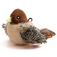 Jouets pour chats : Bâton de chatouillage sonore sensible au toucher, jouets de dentition en feutre et peluche, simulation d'oiseau, hérisson, poisson-bouffant
