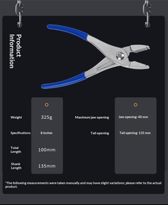 คีมอเนกประสงค์สำหรับงานซ่อมรถยนต์ ปากปลา <span class=keywords><strong>หางปลา</strong></span> ถอดแคลมป์ท่อหลายทิศทาง ถอดท่อประปา - Product Image 6