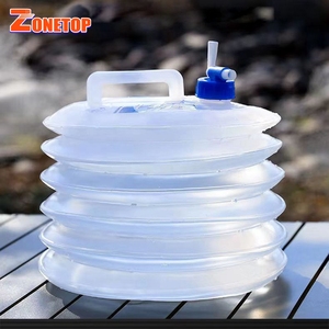 BPA FREE 3 L 5 Ltr 8 Lít 10 Lít 15 Lít Xách Tay PE Nhựa Linh Hoạt Có Thể Gập Lại Gấp Ráp Chai Nước Container - Product Image 1