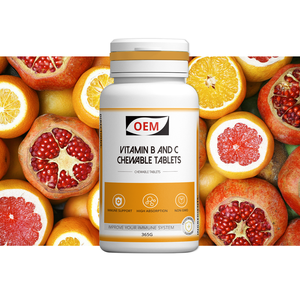 Tabletas Masticables de Vitaminas <span class=keywords><strong>B</strong></span> y C al por Mayor, Tabletas Multivitamínicas Masticables con <span class=keywords><strong>Componentes</strong></span> Principales: <span class=keywords><strong>Complejo</strong></span> <span class=keywords><strong>B</strong></span> y Vitamina C - Product Image 1