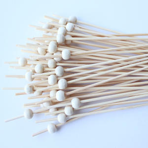 Bâtonnets <span class=keywords><strong>à</strong></span> fruits en <span class=keywords><strong>bambou</strong></span> biodégradables jetables 100/paquet, tiges blanches, vente directe des fabricants, vente en gros - Product Image 4