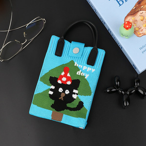 กระเป๋าแฟชั่นถักโครเชต์สำหรับผู้หญิงกระเป๋าใส่โทรศัพท์มือถือขนาดเล็กกระเป๋าเงินแฟชั่นสะพายข้างสำหรับปาร์ตี้คริสต์มาส - Product Image 6