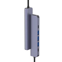 Accessoires de vente chauds station d'accueil OEM ODM, adaptateur USB C 6 en 1 avec adaptateur HDMI 4K pour ordinateur portable