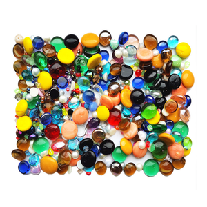 Vente <span class=keywords><strong>en</strong></span> gros de billes décoratives plates <span class=keywords><strong>en</strong></span> <span class=keywords><strong>verre</strong></span>, pierres précieuses colorées, galets, remplisseurs de vase, gravier d'aquarium, table artisanale de bricolage, art déco - Product Image 1