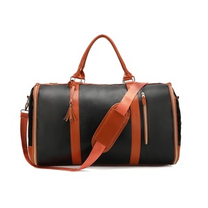 Sac de <span class=keywords><strong>voyage</strong></span> pliable en cuir PU grande capacité, sac de week-end multifonctionnel pour hommes et femmes d'affaires - Product Image 6