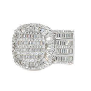 Anillo de Joyería Personalizado de Moda, 10k, 14k, 18k, con Incrustaciones Completas de Diamantes Moissanite VVS en Forma de Baguette Cuadrada, Anillo Hip Hop para Hombre y Mujer - Product Image 2