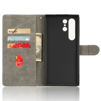 Étui portefeuille avec béquille pour S25 Ultra avec dragonne en PU+TPU