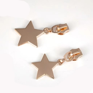 New Design Star <strong>Shape</strong> Zip <strong>Pull</strong> Heads Wholesale New Design 5# Metal <strong>Zipper</strong> Puller Sliders for Clothing Accessories - Product Image 3