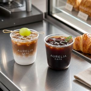 Gobelets à café personnalisés jetables transparents pour boissons froides, gobelets à thé Boba en PET, gobelets en plastique en forme de U avec couvercles - Product Image 5