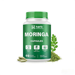 Capsules de Moringa en marque privée OEM ODM, poudre de Moringa pure, superaliment pour l'énergie des adultes, la santé de la peau, du système immunitaire et de l'intestin - Product Image 1