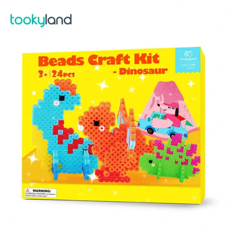 Dinosaurs Beads Set for Kids DIY Crafts kit Fuse Beads Kit Arts and Crafts Pearler Set