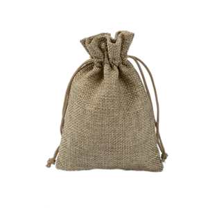 Custom Soft Beige Recycled Jute <b>Hessian</b> Drawstring Shopping <b>Bag</b> Business Promotional Christmas Gifts Packaging Letter Pattern - Product Image 3