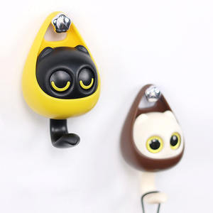 ganchos adhesivos creativos lindo gato guiño ganchos lindo animal doméstico ganchos para abrigo bufanda sombrero llave - Product Image 3